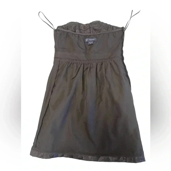 American Eagle Outfitters Black Floral Sleeveless Mini Cocktail Dress Size 0 - Picture 6 of 10